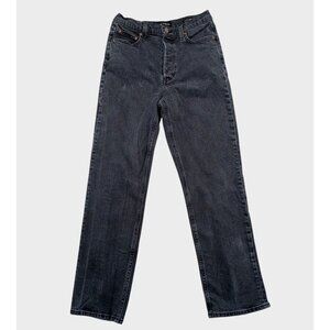 Denim Forum‎ Jeans Womens 26 Black The Arlo High Rise Straight 28L Vintage Wash